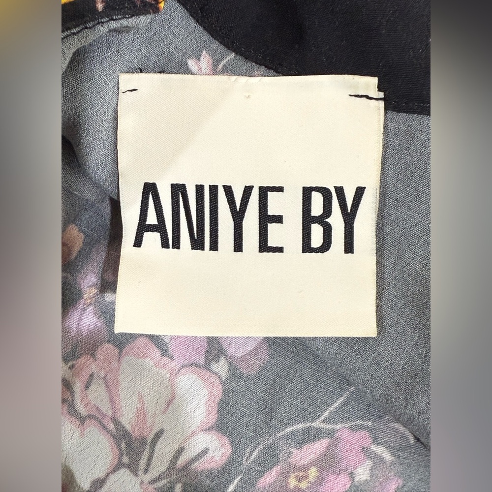 ANIYE BY Black Floral Maxi Dress with Pink Accents - Picture 2 of 5
